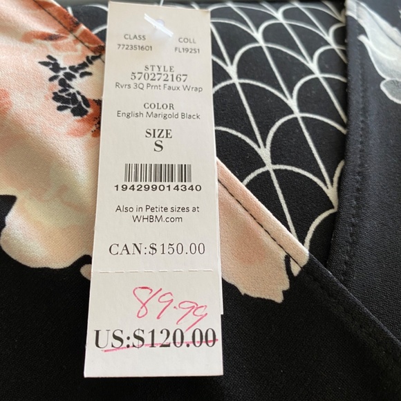 Small WHBM reversible dress NWT - Picture 4 of 8